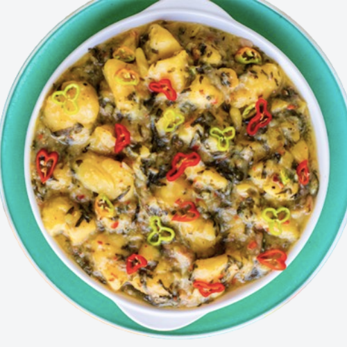 Breadfruit Oil down with Pigtail
